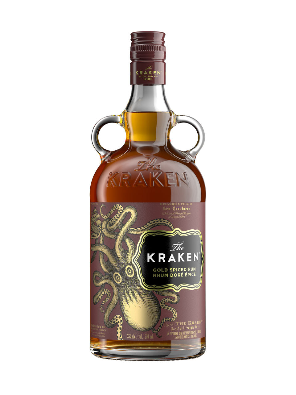 The Kraken Gold Spiced Rum 750 ml bottle
