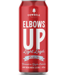Cowbell Brewing Co. Elbows Up Light Lager 473 ml can