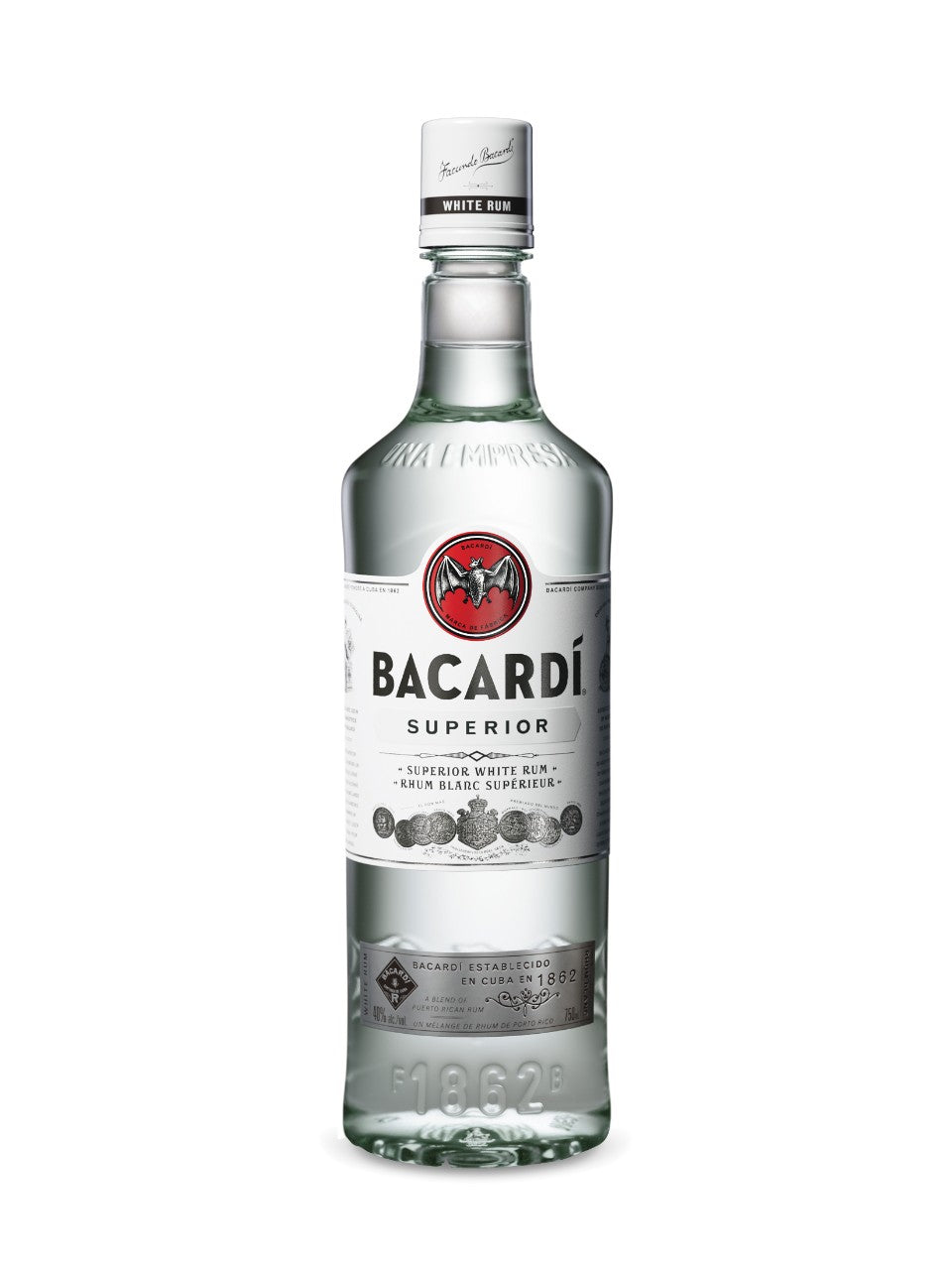 Bacardi Superior White Rum (PET) 750 mL bottle