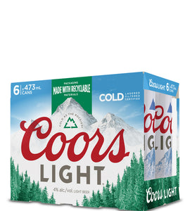 Coors Light 6 x 473 ml can