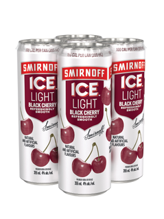 Smirnoff Ice Light Black Cherry & Soda 4 x 355 mL can