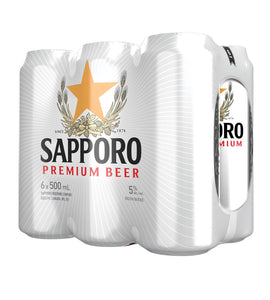Sapporo Premium Beer 6 x 500 ml can