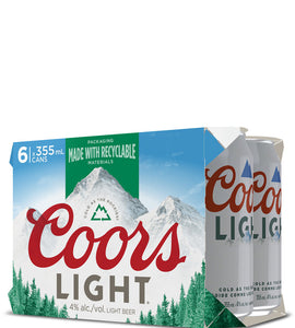 Coors Light 6 x 355 ml can