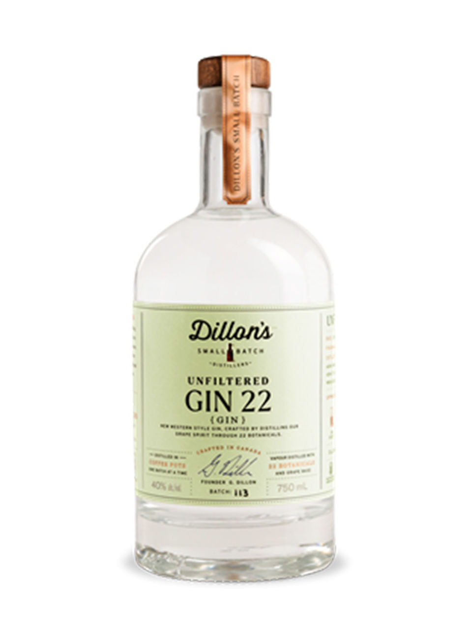 Dillon's Gin 22 Unfiltered 750 mL bottle