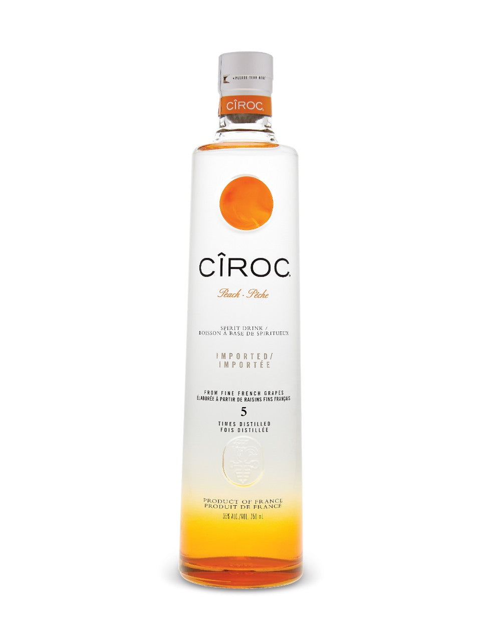 Ciroc Peach Spirit Drink Vodka 750 mL bottle