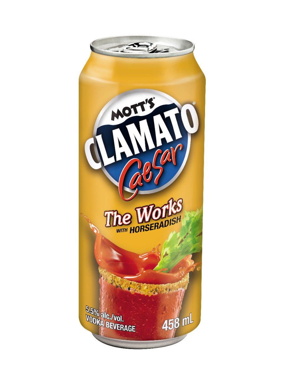 Mott's Clamato The Works Caesar 458 mL can