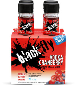 Black Fly Vodka Cranberry (PET) 4 x 400 mL bottle