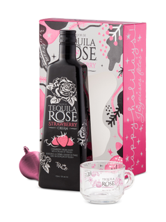 Tequila Rose Strawberry Cream Gift Pack with Glass 750 ml bottle