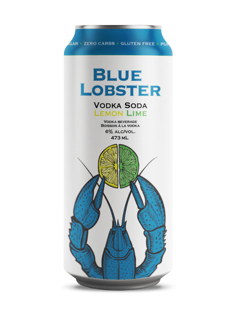 Blue Lobster Vodka Soda Lemon Lime 473 ml can