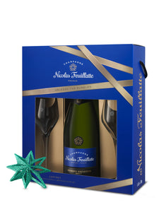 Nicolas Feuillatte Reserve Exclusive Brut Gift Pack with 2 glasses 750 ml bottle VINTAGES