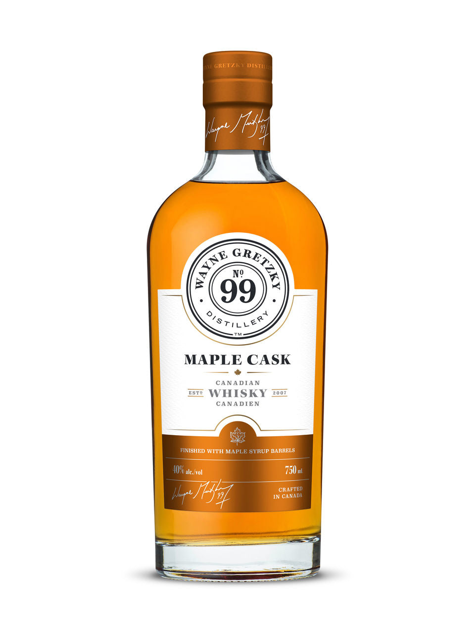 Wayne Gretzky Maple Cask Finish Canadian Whisky 750 ml bottle