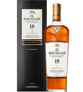 The Macallan Sherry Oak 18-Year-Old Highland Single Malt Scotch Whisky 750 ml bottle