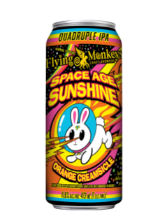 Flying Monkeys Space Age Sunshine Quadruple IPA 473 mL can