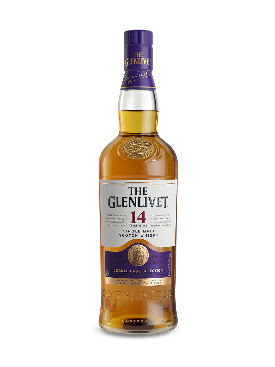 The Glenlivet 14 Year Old Single Malt Scotch Whisky 750 ml bottle