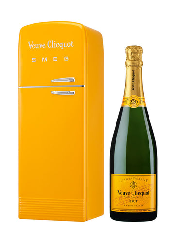 Veuve Clicquot Brut Champagne Smeg Fridge Gift Box 750 ml bottle