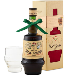 Amaro Montenegro Gift Pack with Icon Glass 750 ml bottle