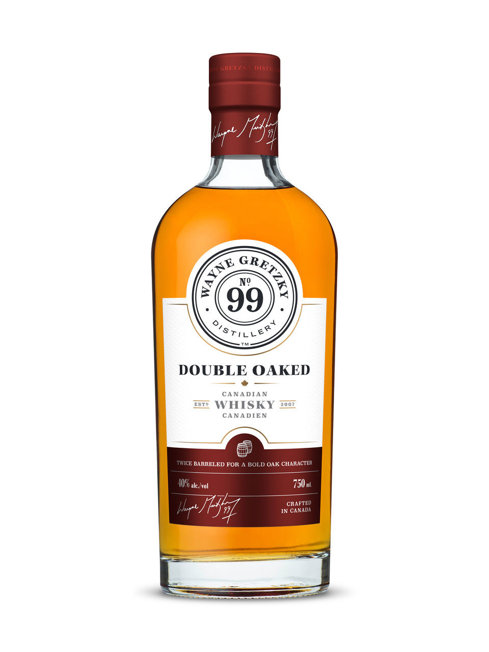 Wayne Gretzky Double Barrel Oaked Whisky 750 ml bottle