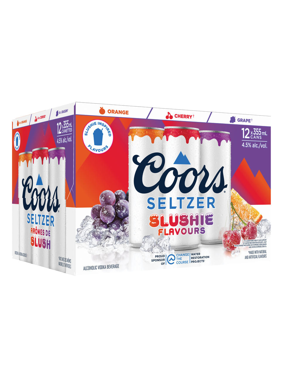 Coors Seltzer Slushie Flavour Pack 12 x 355 ml can