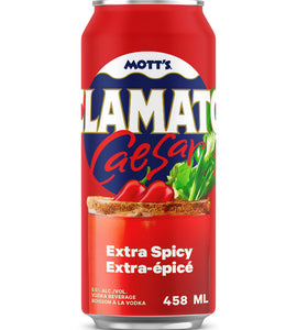 Motts Clamato Extra Spicy Caesar 458 ml can