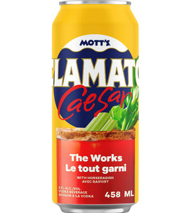 Motts Clamato The Works Caesar 458 ml can