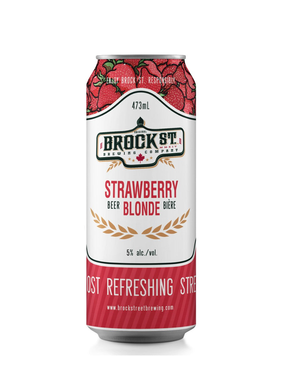 Brock Street Brewing Strawberry Blonde 473 ml can