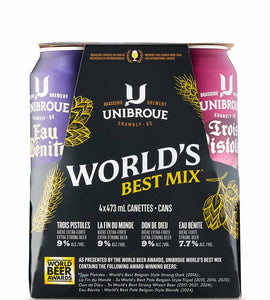 Unibroue World's Best Beer Pack 4 x 473 ml can