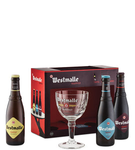 Westmalle Gift Pack - 3 + Glass 3 x 330 ml bottle