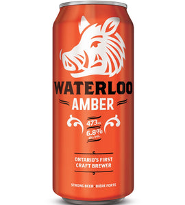 Waterloo Premium Amber 473 ml can