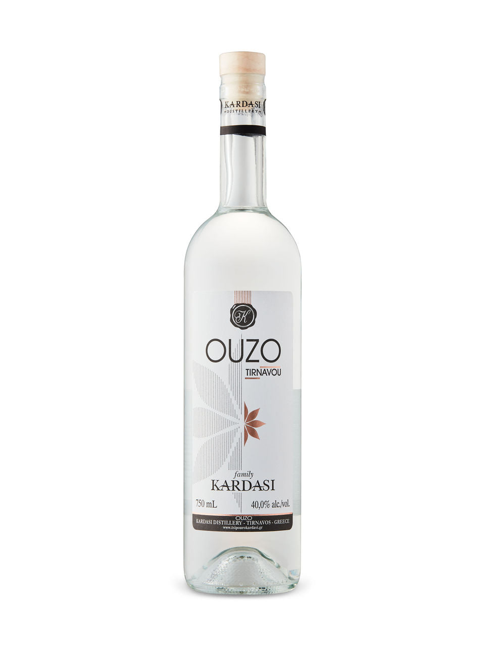 Kardasi Ouzo Tirnavou 750 ml bottle