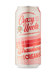 Crazy Uncle Strawberry Cream Soda 473 ml can