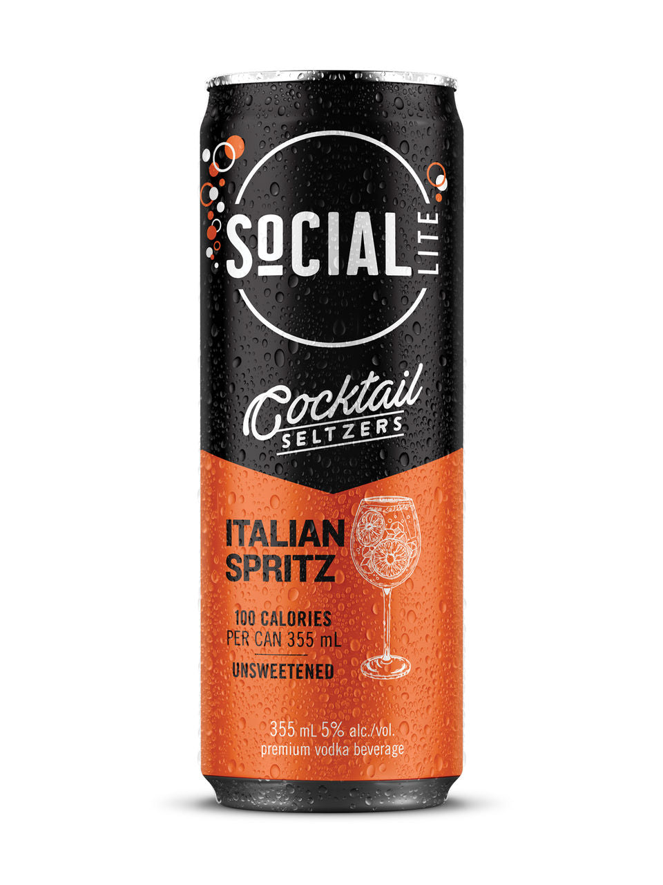 Social Lite Italian Spritz Cocktail Seltzer 355 ml can