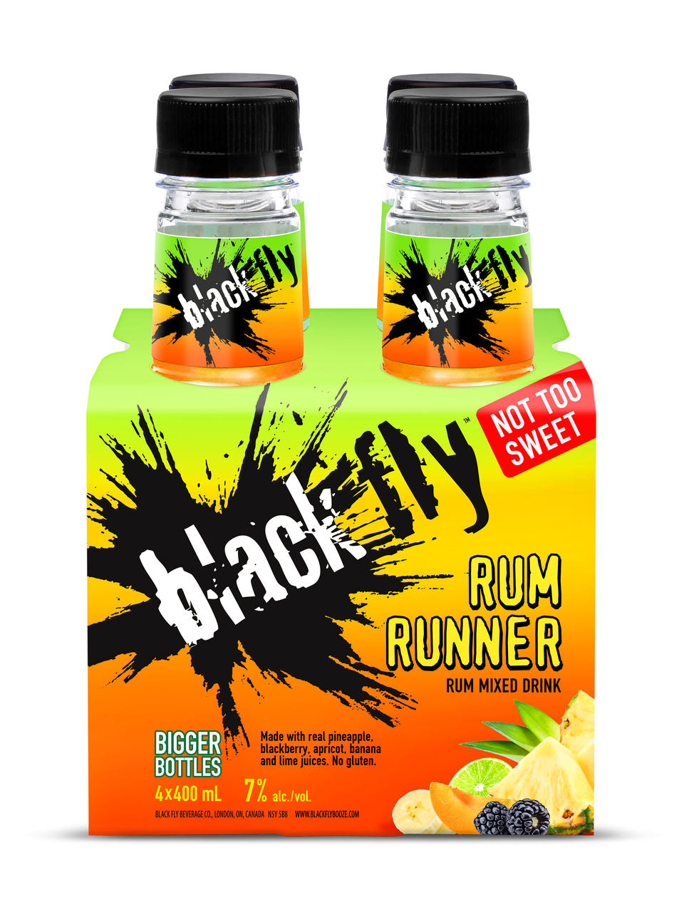 Black Fly Rum Runner 4 x 400 ml bottle