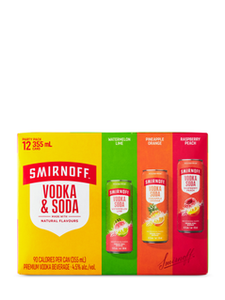 Smirnoff Vodka & Soda Party Pack 12 x 355 ml can