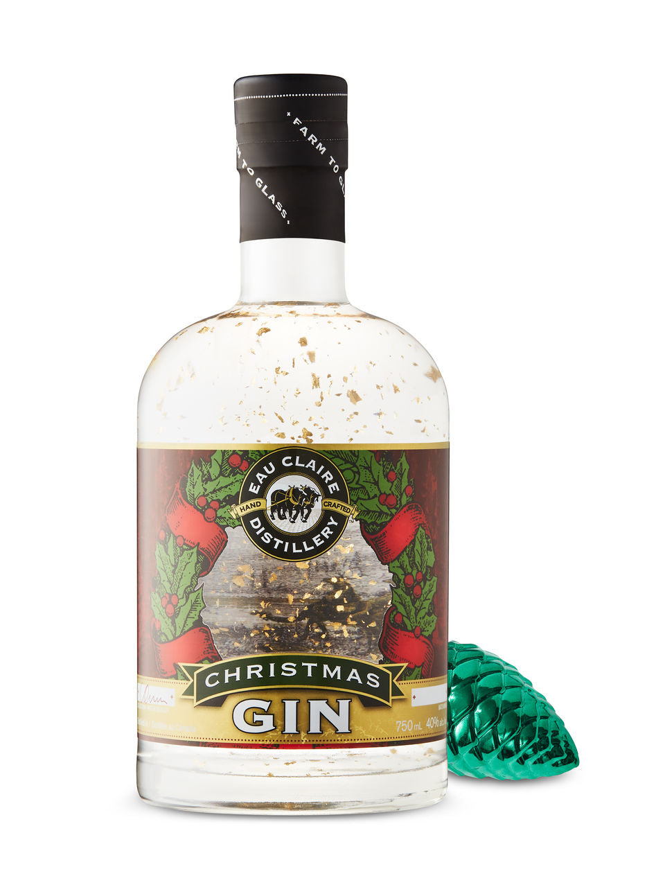 Eau Claire Christmas Gin Snow Globe Bottle 750 ml bottle