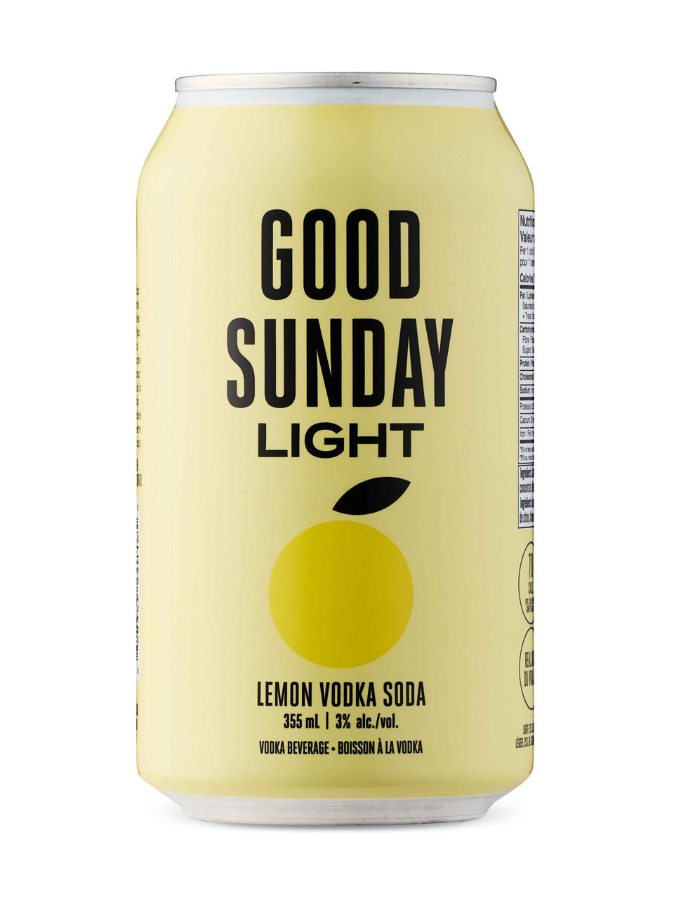 Good Sunday Light Lemon Vodka Soda 355 ml can