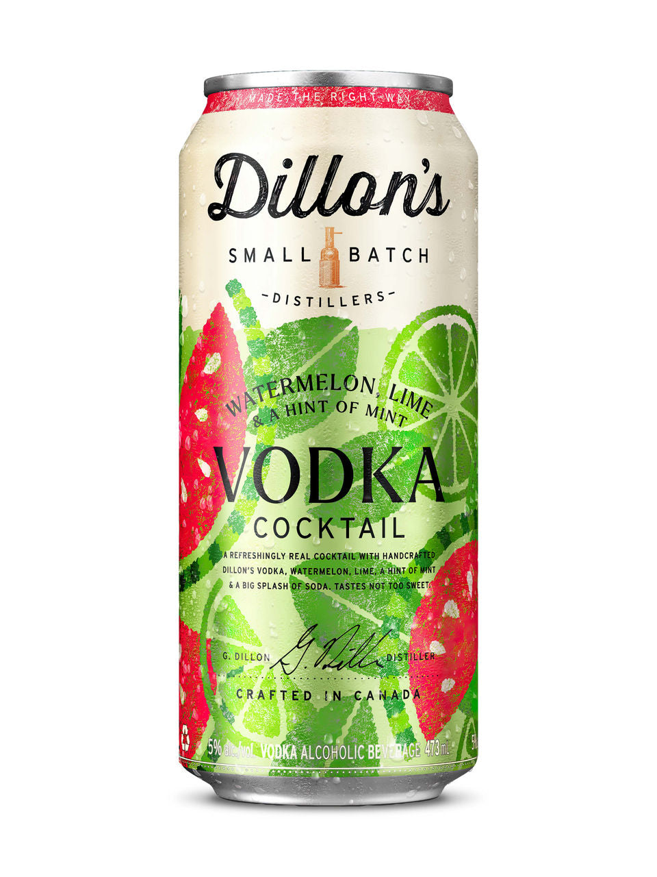 Dillon's Watermelon, Lime & A Hint Of Mint 473 ml can