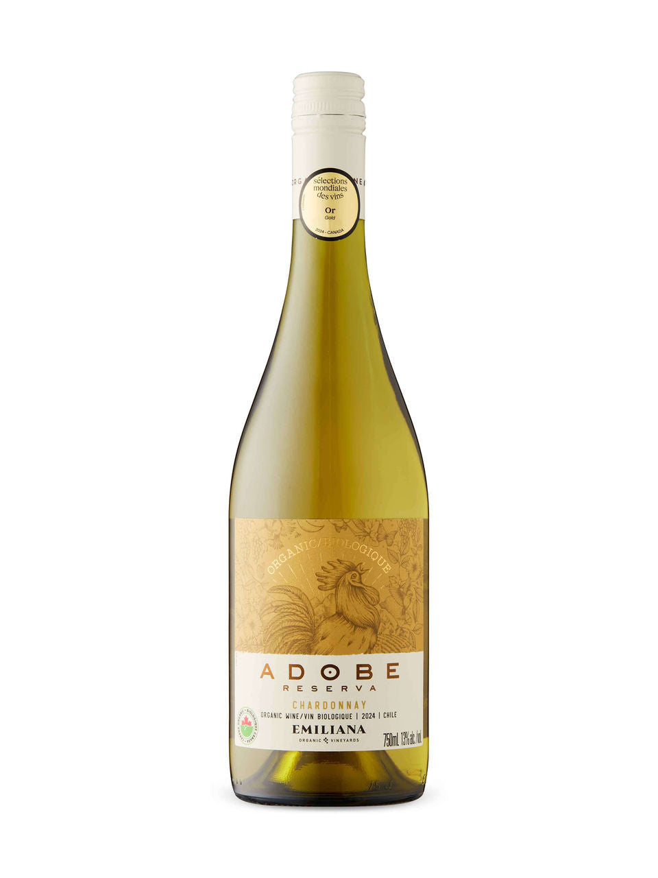 Adobe Reserva Chardonnay Organic 750 ml bottle