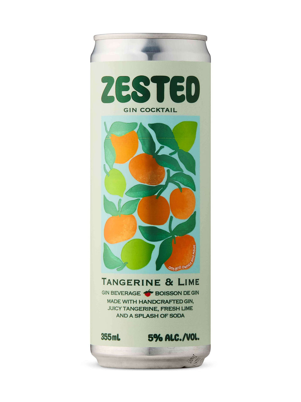 Zested Tangerine & Lime 355 ml can