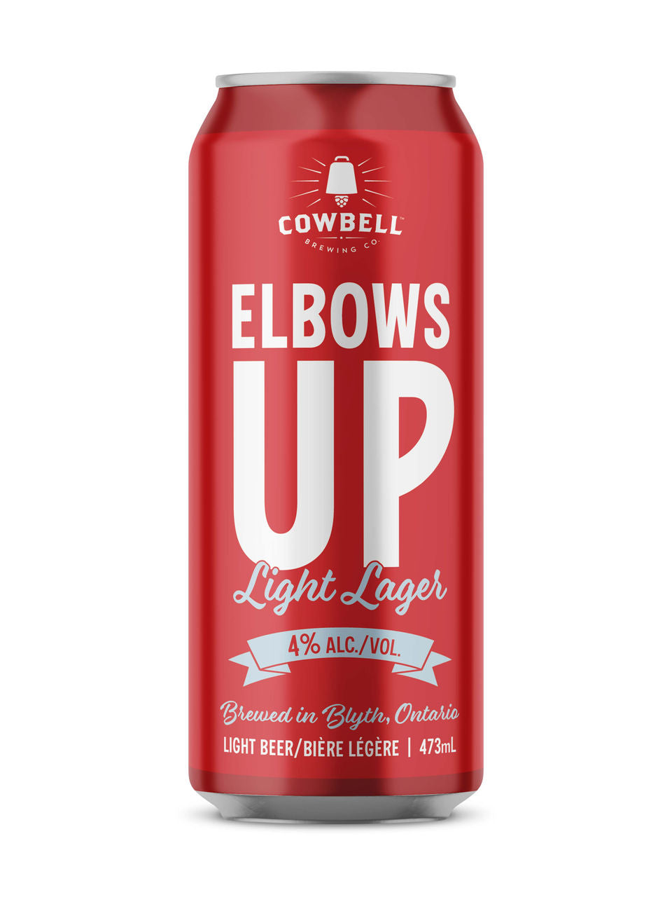 Cowbell Brewing Co. Elbows Up Light Lager 473 ml can