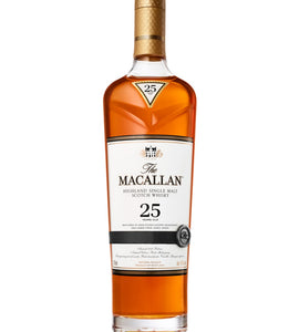 The Macallan Sherry Oak 25-Year-Old Highland Single Malt Scotch Whisky 750 ml bottle