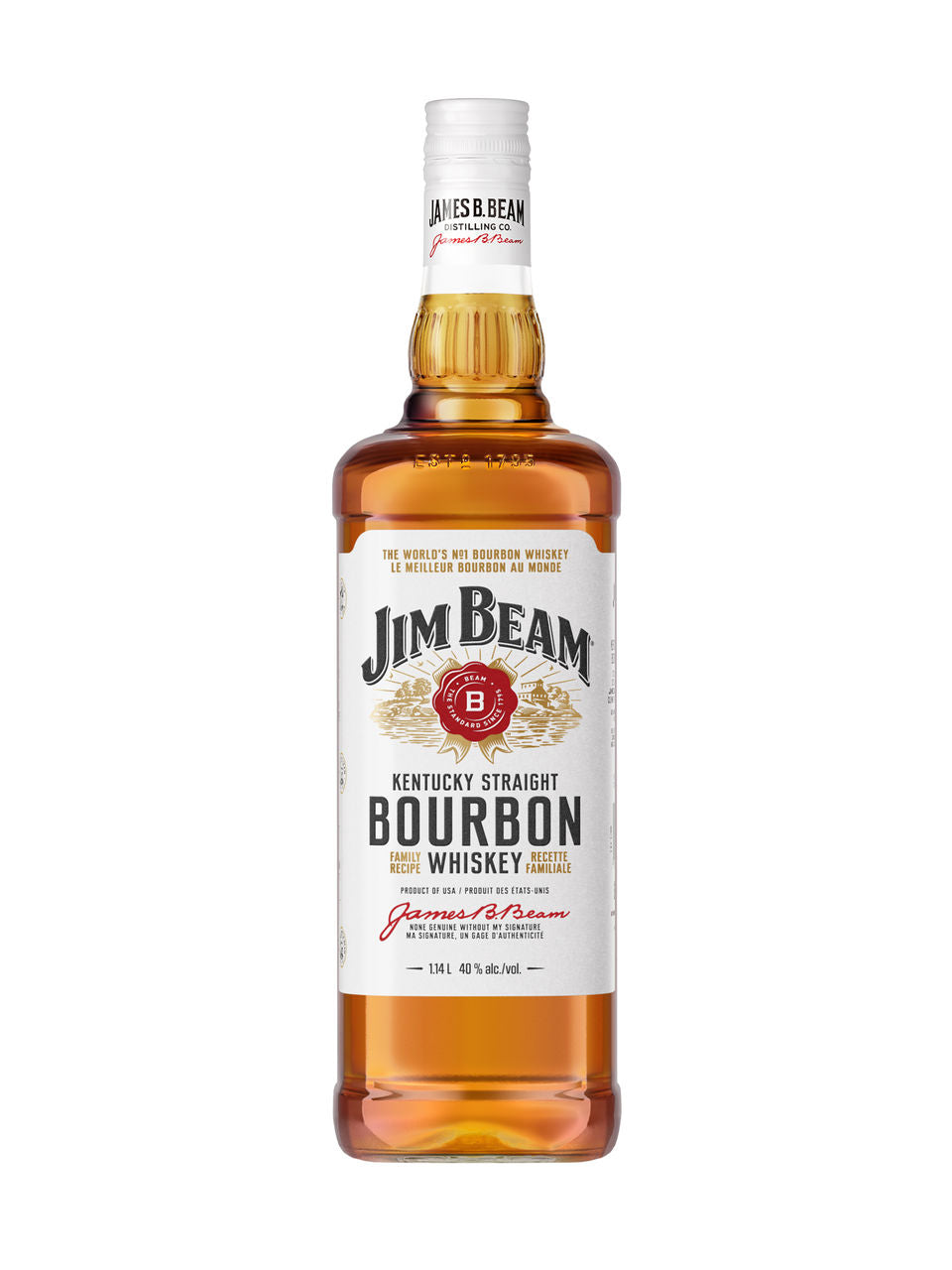 Jim Beam White Label Bourbon 1140 mL bottle
