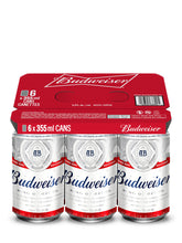 Load image into Gallery viewer, Budweiser 6 x 355 ml can
