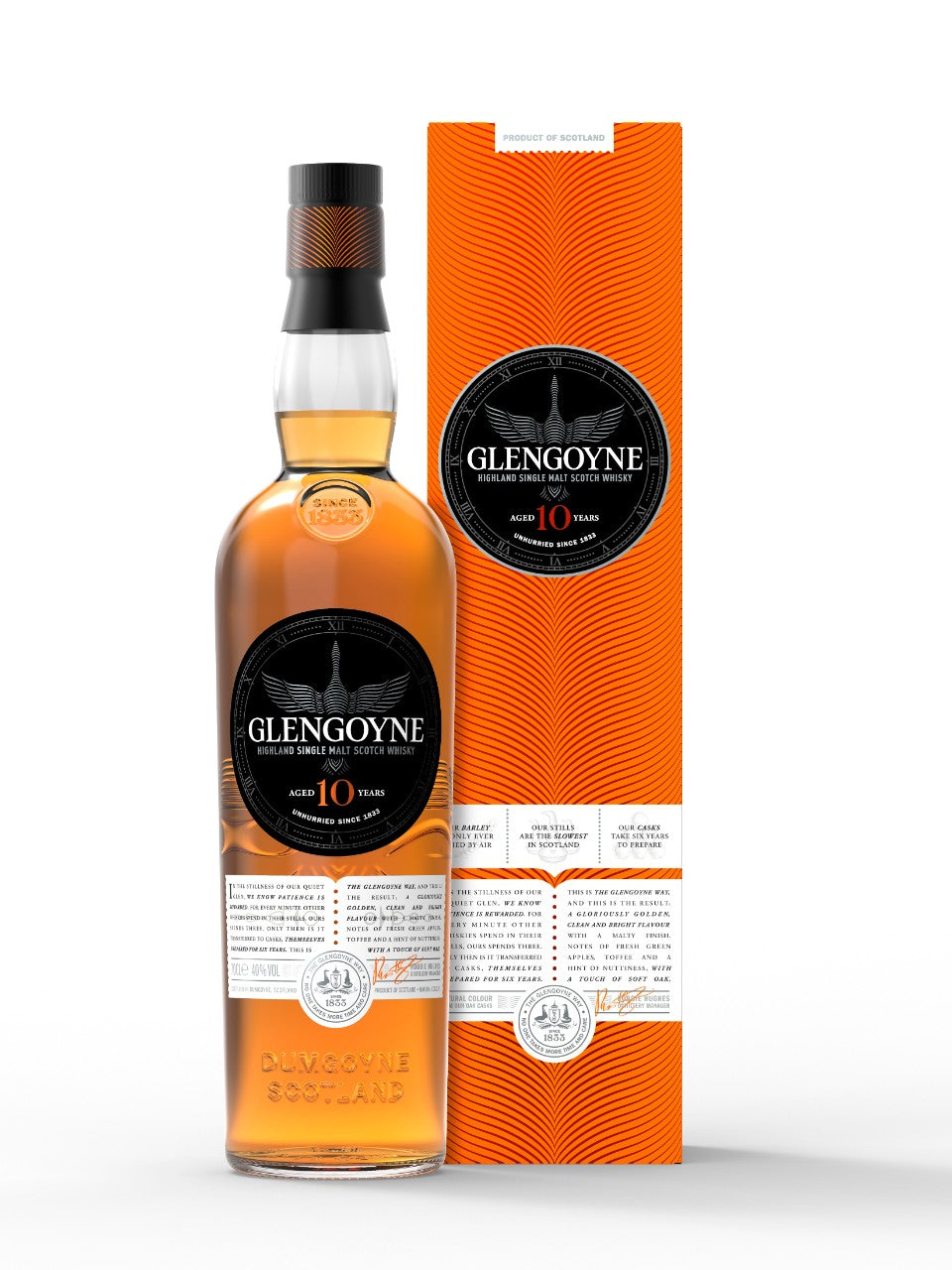 Glengoyne 10 Year Old Single Highland Malt Scotch Whisky 750 ml bottle