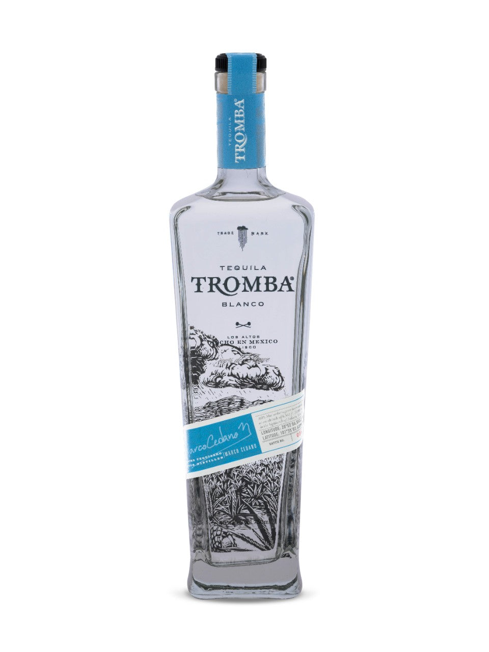 Tequila Tromba Blanco 750 ml bottle