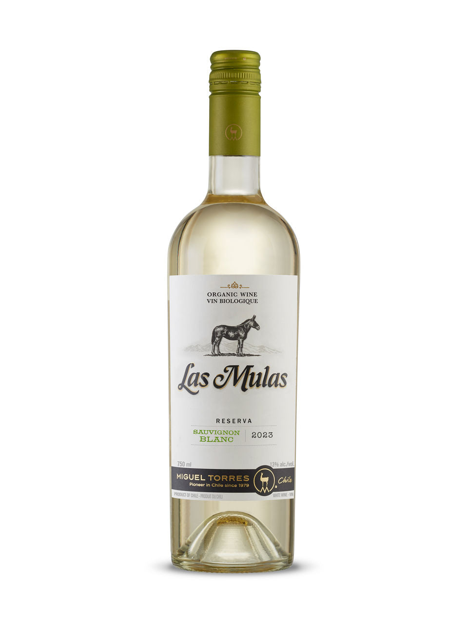 Las Mulas Sauvignon Blanc Reserva Organic  750 mL bottle