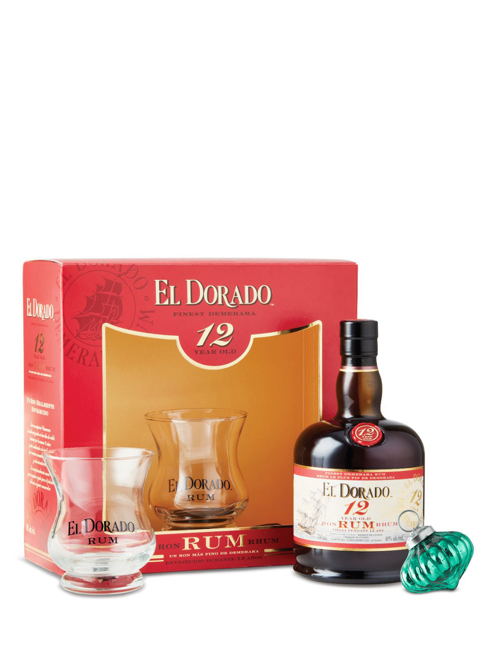 El Dorado 12 Year Old Gift Pack With 2 Glasses 750 ml bottle