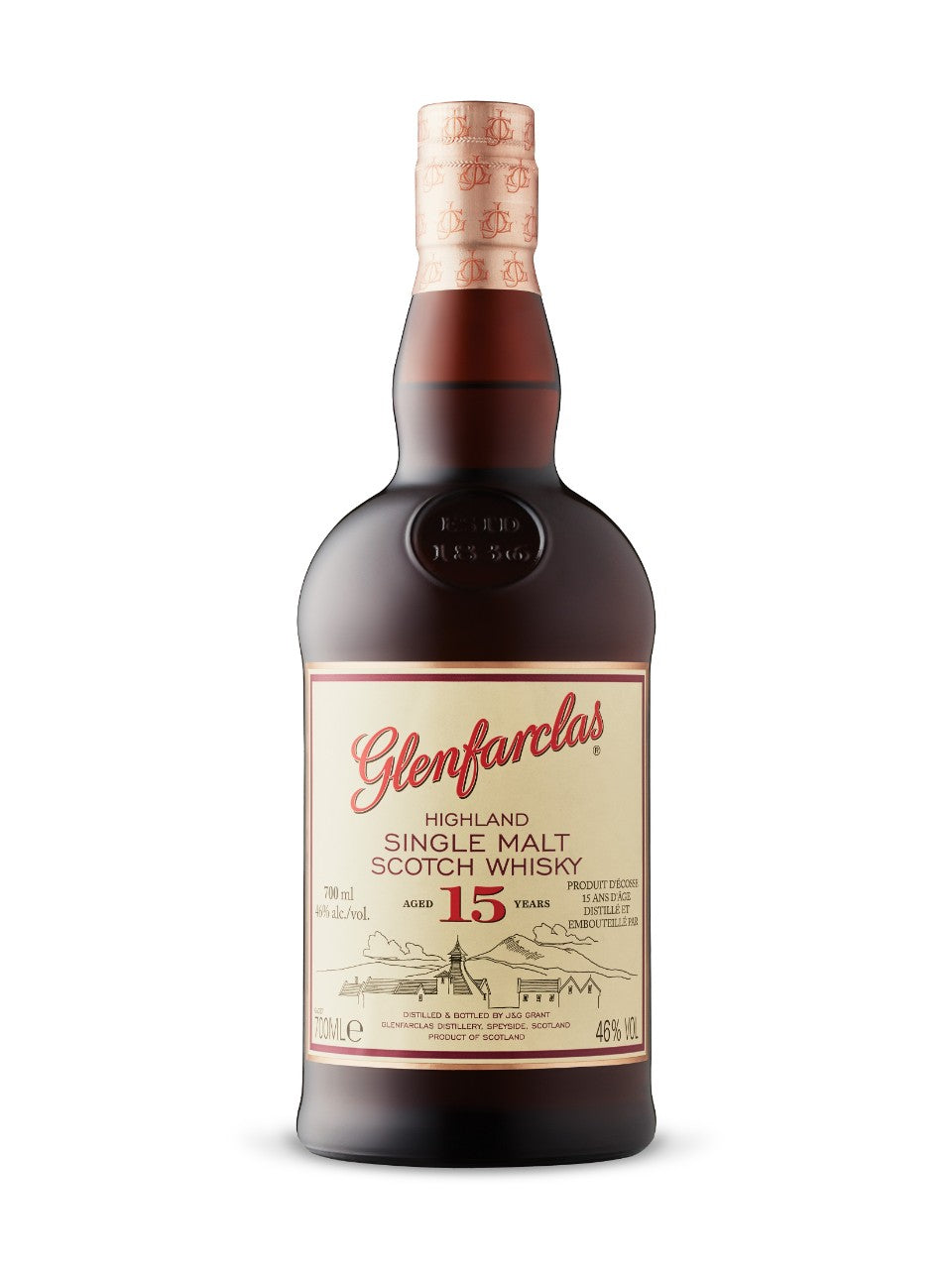 Glenfarclas 15-Year-Old Highland Single Malt Scotch Whisky 700 ml bottle