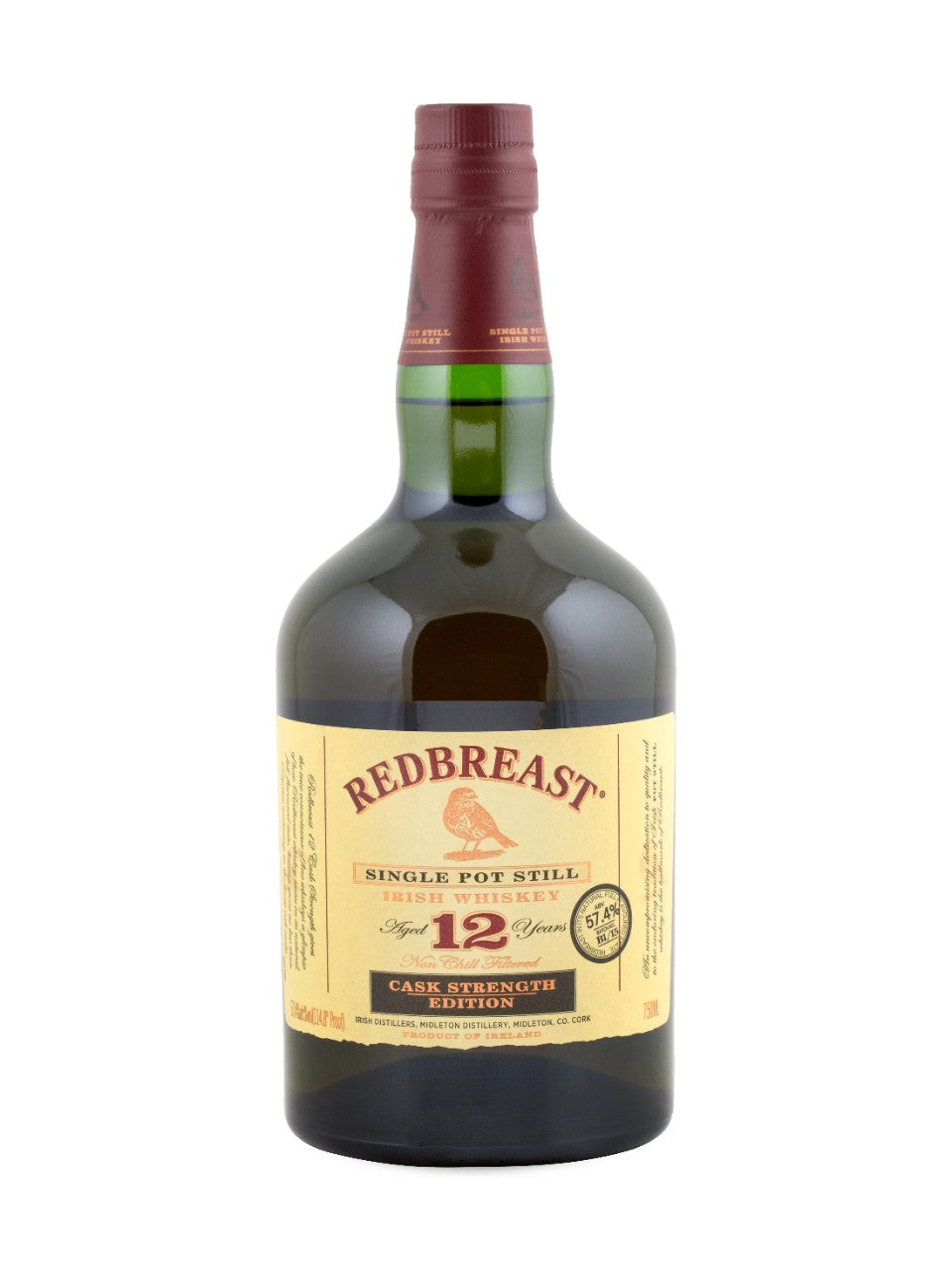 Redbreast 12 Year Old Cask Strength Irish Whiskey 750 ml bottle