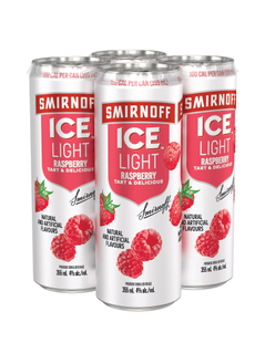 Smirnoff Ice Light Raspberry & Soda 4 x 355 mL can