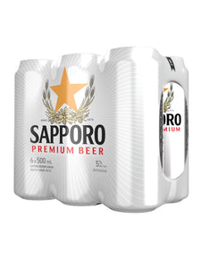 Sapporo Premium Beer 6 x 500 mL can
